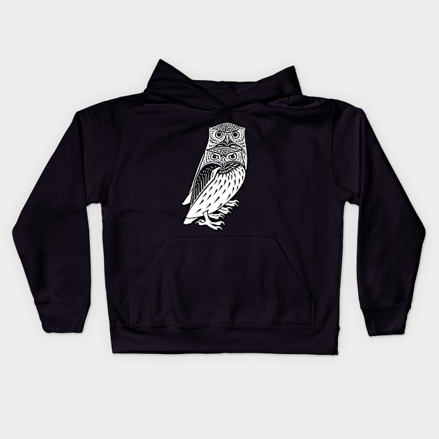 Two owls - vintage animalia Kids Hoodie by Phantom Troupe